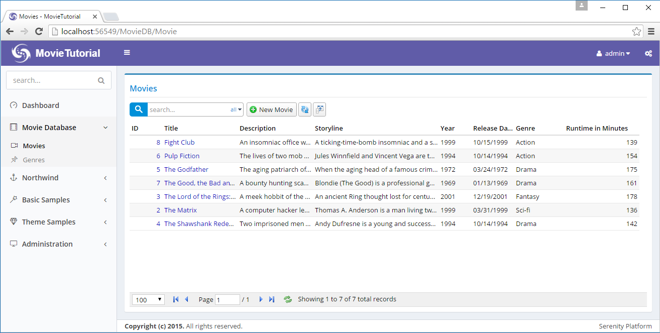 Movie Gid With Genre Column